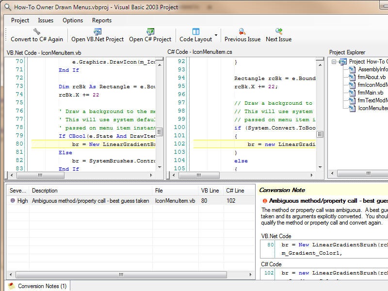 VB.Net to C# Converter screenshot